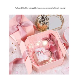 Basket grass filler, pleated cut paper filler, raffia paper filler, gift box packaging filler, 200g party decoration DIY packaging accessories (light pink)