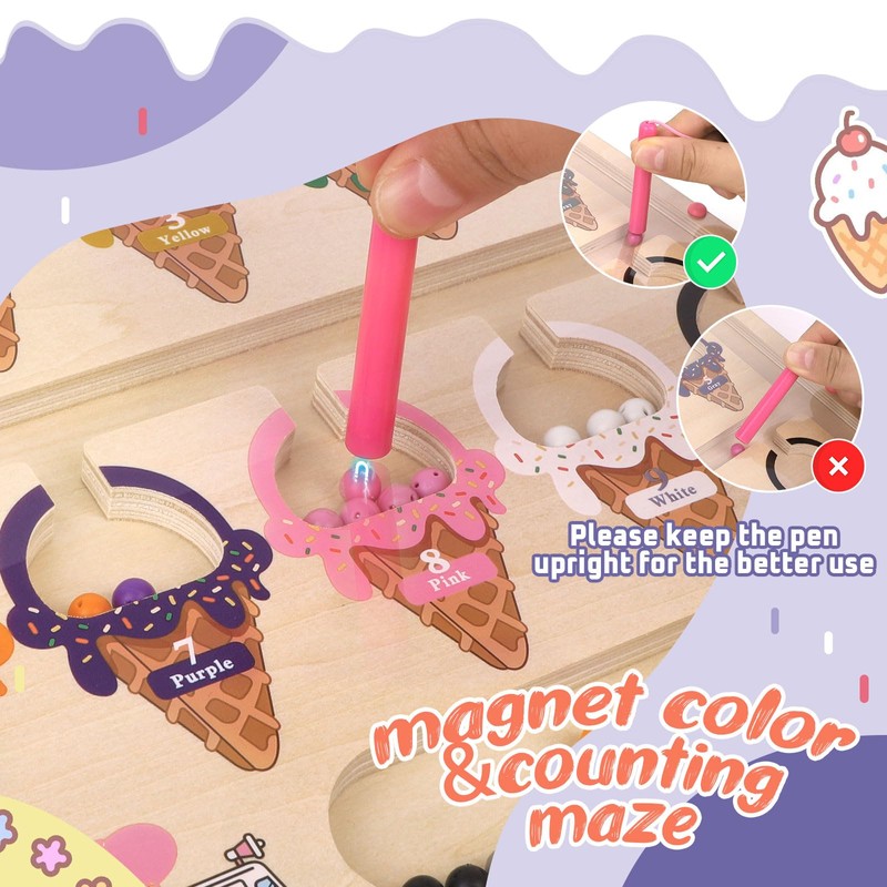 Konijiwa Konijiwa Montessori Spielzeug ab 3 4 Jahre Magnetspiel Labyrinth