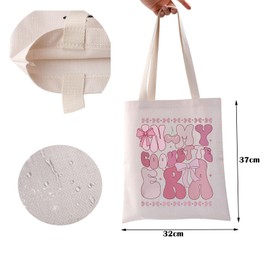 ZJXHPO Coquette Tote Bag In My Coquette Era Reusable Grocery Tote Bag Pink Coquette Shoulder Bag Seducer Gift (Coquette Era Tote)