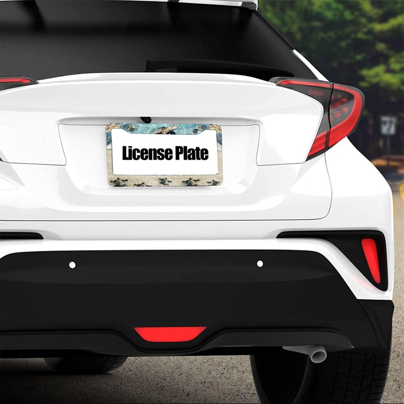 Sea Turtle License Plate Frames Beach License Plate Holder Covers