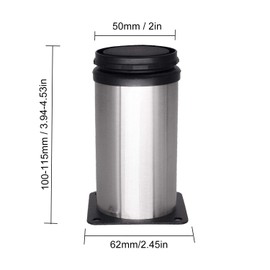 Eidoct 8 Pcs 100mm Adjustable Legs, Stainless Steel Heavy Duty Metal Furniture Feet with 32 Pcs Screws, Stainless Steel Adjustable Feet Kitchen Cupboard Sofa Beds Furniture Legs 4INCH