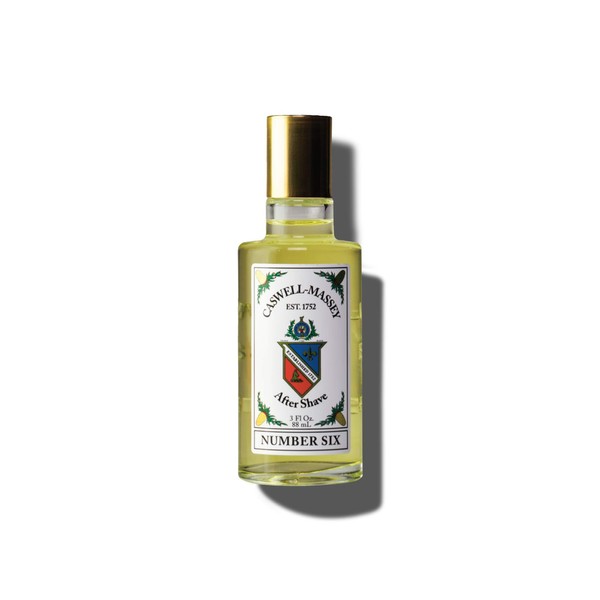 Caswell-Massey Number Six Gold Cap After Shave, Soothing Aftershave with Orange Blossom, Bergamot & Rosemary, 3 Fl Oz