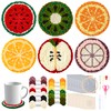 WATINC Punch Needle Coaster Kit Punch Needle Coaster Kit Fruit