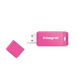 Integral 128GB Neon Pink USB 2.0 Flash Drive