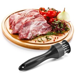 Meat Tenderizer(black), Equipped With Stainless Steel Ultra Sharp Needle Blades, The Most Suitable Kitchen Cooking Tool Best For Tenderizing, BBQ, Marinad Meat. That Is More Useful Than A Meat Hammer