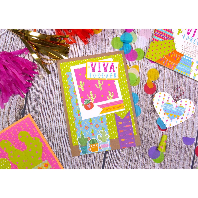 Paper Addicts Viva Forever 6"x6" Pad-30 Sheets-15 Designs-100GSM-Acid & Lignin