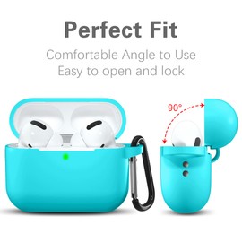 Lerobo Case for AirPods Pro 2, Full Protection, Silicone Skin, LED Visible, Teal