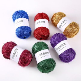 Scrubby Yarn for Dishcloths 100g Sparkle Yarn DIY Crochet & Knitting Yarn Quick-Dry Polyester Scrubby Yarn for Knitting Dishcloths Craft Projects