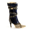 Dark Blue Stiletto High Boot Pin Brooch