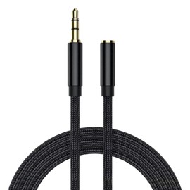 Leloco 3,0m klinkenkabel 3,5mm Klinke Verlängerung, Kopfhörer Verlängerungskabel, Aux Verlängerungskabel für Kopfhörer, Headset, Smartphones, Tablet, Media-Player, Autoradios usw (Schwarz)