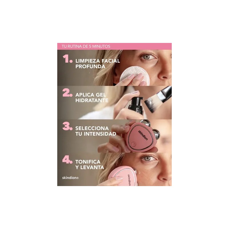 Skindion Rejuvenecimiento y Lifting Facial con Microcorriente Antiarrugas