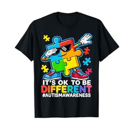 Autism Dabbing Puzzle It's OK To Be Different Autism T-Shirt