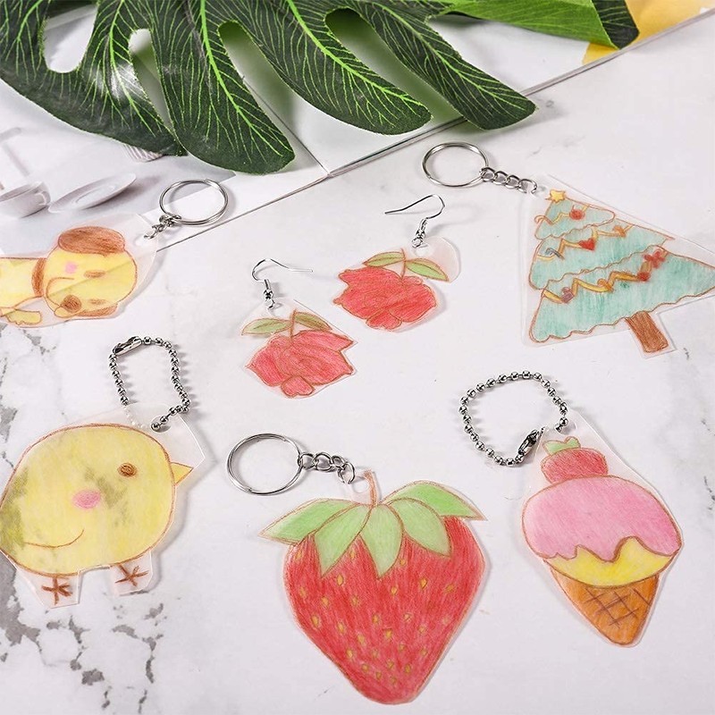 Tony-p 150 Pieces Heat Shrink Plastic Sheet Kit, 20 PCS