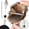 Genuine Leather Small Crossbody Phone Zipper Wallet with Replacement Adjustable