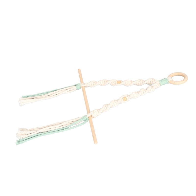 Macrame Paper Towel Holder Wall Mounted Hanger Cotton Rope Synthetic
