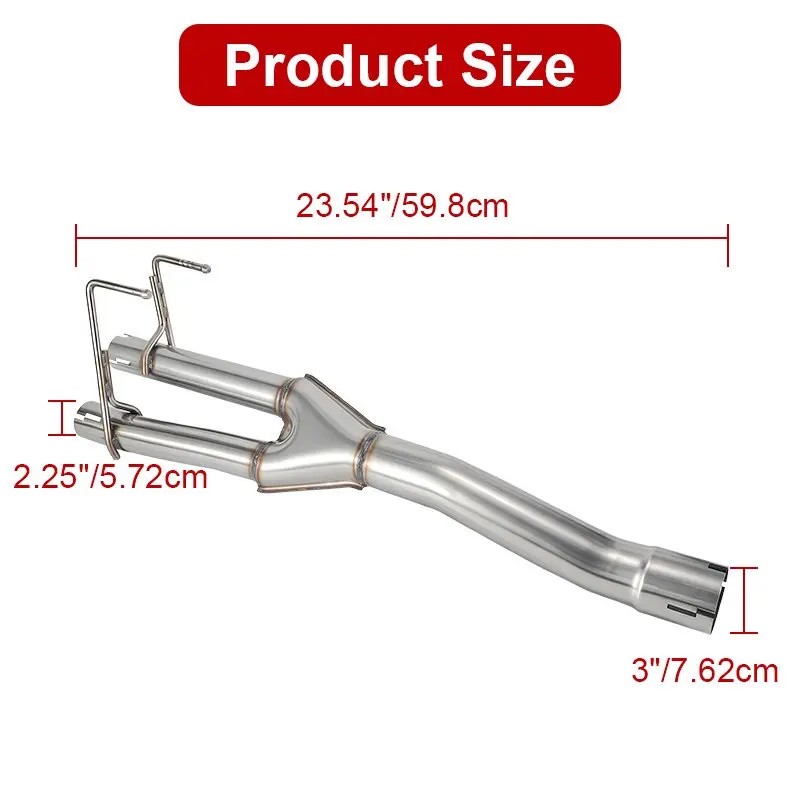 409 Stainless Steel Diesel Exhaust Muffler Kit 3" Inlet 2.25"