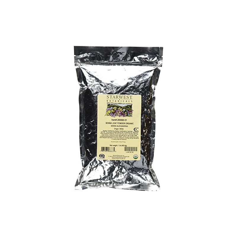 Starwest Botanicals Organic Senna Leaf Powder, 1 Pound