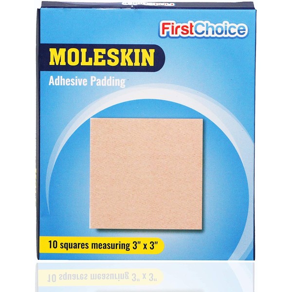 Extra Durable Moleskin Patches - 3" x 3" 10 Pack