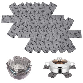 CPJJ Pack of 8 Pot Protectors, Pan Protectors, Felt Pan Protector, Stacking Protection, Heat Resistant, Non-Slip Stacking Protection for Pans Pots Bowls Kitchen Utensils (26 cm) Grey, b