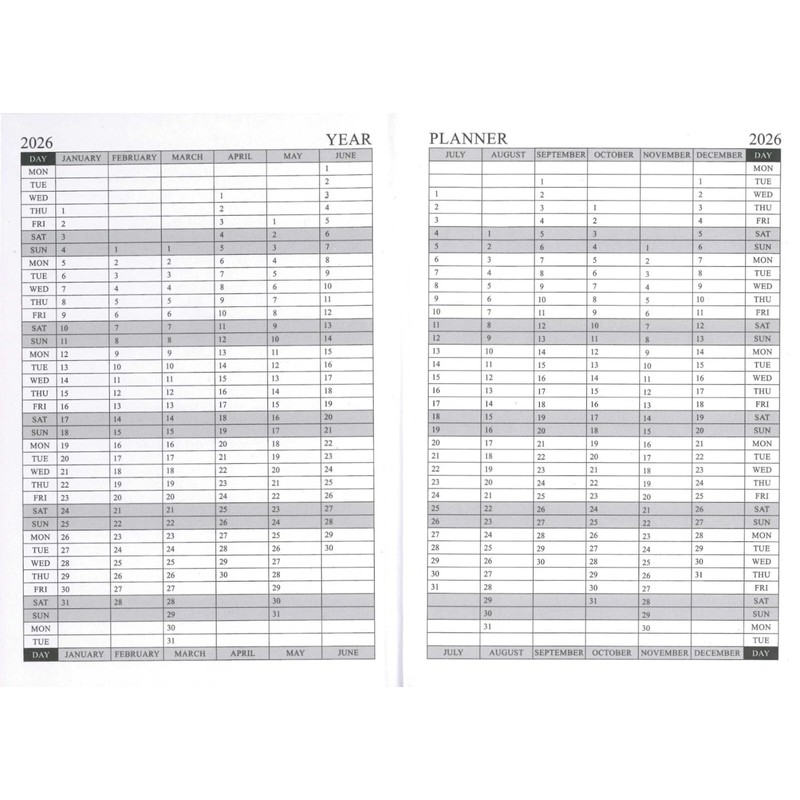 2026 A5 Premium Week To View Diary Hardback Cover Appointment