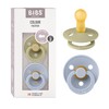 BIBS Colour Soother 2-Pack, BPA Free Dummy Pacifier, Round Nipple.