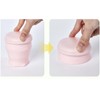 MING Silicone foldable cups, Portable water cup with lid, Can