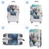 THISFIND Iron tower Luggage Cover Washable Suitcase Protector Anti-Scratch,Stretchable Fit
