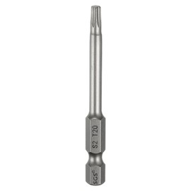 sourcing map T20 Torx Head Screwdriver Bit 1/4" Hex Shank 2.6" (65mm) Long Magnetic No Hole Tip Tamper Proof 6 Point Star Screw Driver Drill Bits S2 Steel Industrial Power Screwdrivers