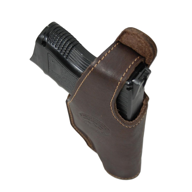 Barsony Brown Leather OWB Belt Clip Holster for Beretta APX