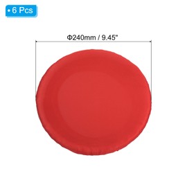 PATIKIL 9.5" Round Bar Stool Cover, 6 Pack Elastic Bar Stool Cover Washable Seat Cover for Diameter 11"-16" Chair, Red
