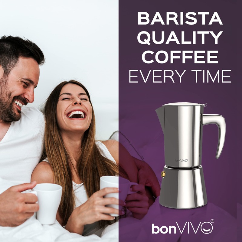 BonVivo Intenca Stainless Steel Espresso Maker