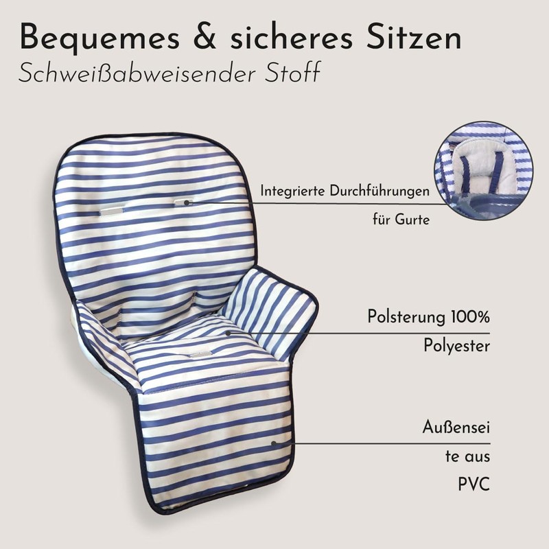 Monsieur Bébé - P-Series Highchair Seat Cover - Various Colours