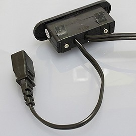 Noah NSC-5708 Sliding Outlet with Switch, Black VFF Cord 6.6 ft (2 m), One-touch Type, Female Plug with Switch, Up to 1200W, Black