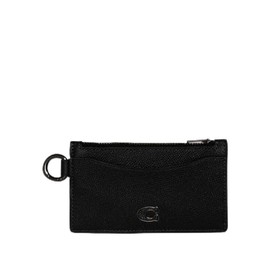 Coach Men's Zip Card CASE Accessory-Travel Wallet, Black