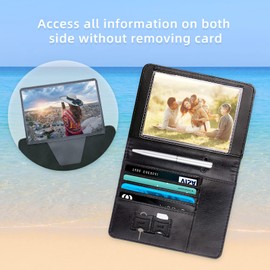 WALNEW Passport and Vaccine Card Holder Combo, Passport Cover Case Passport Wallet Travel Wallet RFID Blocking Travel Essentials for Women and Men, Gray