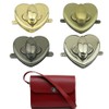 KanDery 4PCS Heart Shape Twist Turn Lock, Purse Lock, Thumb