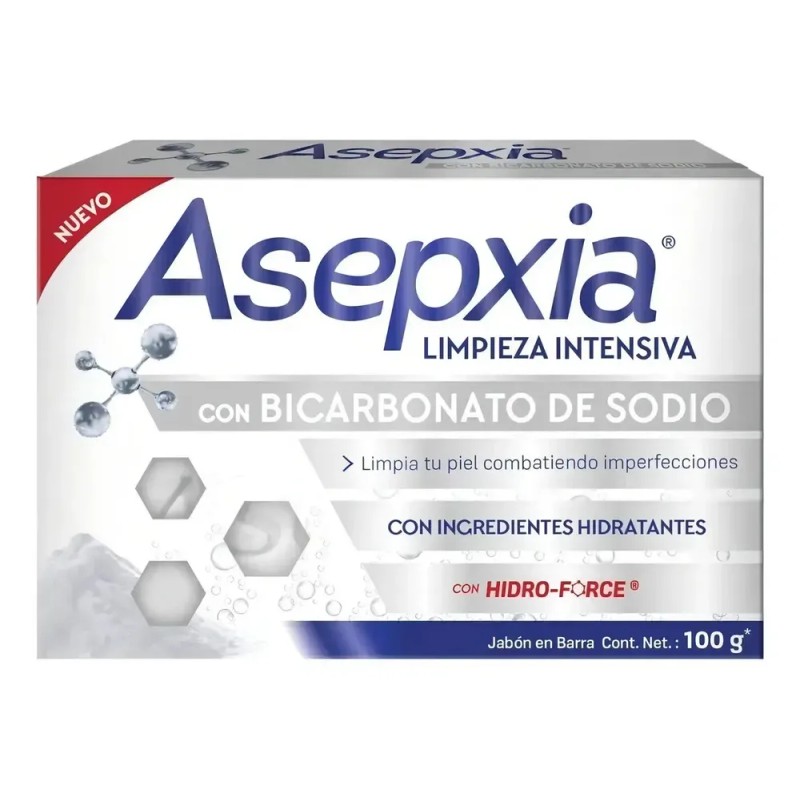 Jabón en Barra Asepxia con Bicarbonato para Piel Grasa, Hipoalergénico