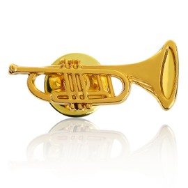 R0012 Trumpet Musical Instrument Cute Pin Pin Butterfly Clutch Badge Lapel Pin Brooch Suit Chest Funny Goods Miscellaneous Goods, Metal