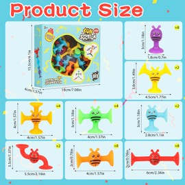 SULOLI Sucker Toys,38PCS Sucker Toys for Kids Suction Cup Toys Airplane Activities for Kids Window Toys Travel Toys for 2+ Year Olds