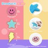 27Pcs Chenille Patches, Self Adhesive Chenille Patches Colorful Cute Thunder