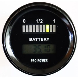ProPower 12 Volt LED Battery Indicator w/ LCD Volt Display Works On New Type Batteries MR