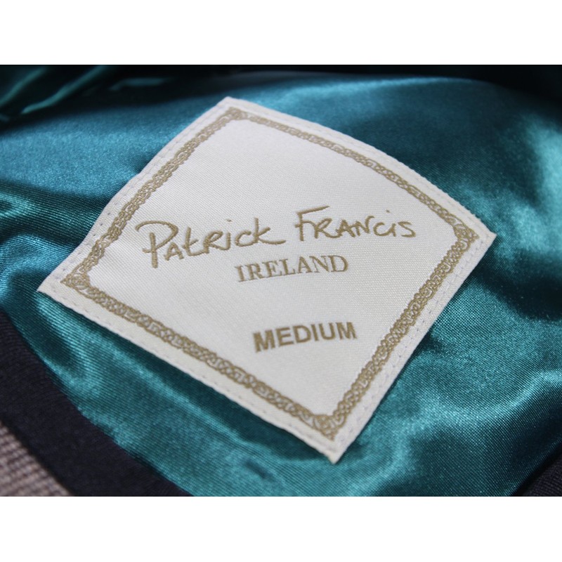 Brown Tweed Flat Cap Celtic Circle Emblem Medium