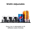 Puricon Drink Organizer for Fridge Pusher Glide, Spring Loaded Fridge