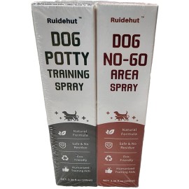 Ruidehut Dog Potty Training Spray & Dog NO-GO Area Sprays, 3.38 Fl Oz, Set of 2