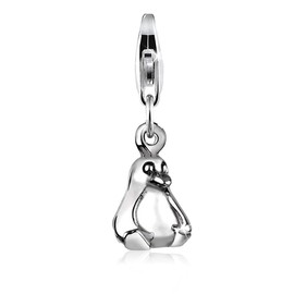 Penguin Charm Pendant in Nena Lina 925er Sterling Silver for Charm Bracelet, Necklace, Earring, Bracelet and Charm Carrier Many Popular 713103-000