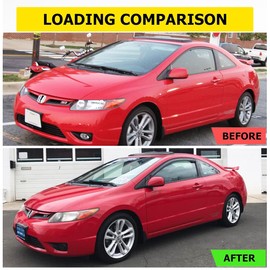 STARTSHIP Side Window Wind Vent Deflectors fit for 2006-2011 Honda Civic Coupe,2pcs Outside Mount Style Nice Sun Rain Guards Set,Dark Smoke Tint Window Visor 92410