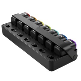 Pill Organizer - Weekly Pill Case Supplement Holder,Daily Holder Container Portable for Kids Men Women Travel Indoor Work School Outdoor Purse Bag Fish Oil Organization