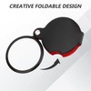 Lupa, bolsillo plegable lupa con funda protectora de piel 6X