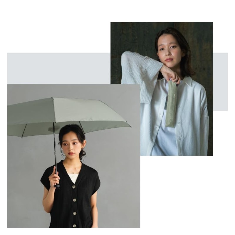 [2024] Wpc. Lightweight Folding Umbrella, AIR-LIGHT LARGE FOLD, Black, Rain
