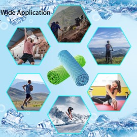 LYDTICK 30Pack Cooling Towels for Neck and Face (40"x12"), Microfiber Bulk Cooling Towels for Athletes Cooling Neck Wraps Gym Towels for Working Out,Yoga,Golf,Running and Fitness